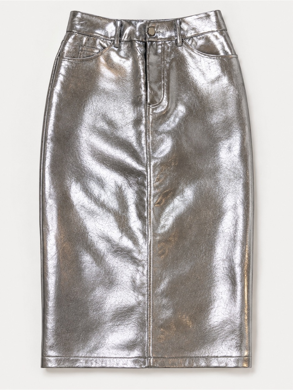 House of Harlow 1960 Metallic Silver Pencil Skirt